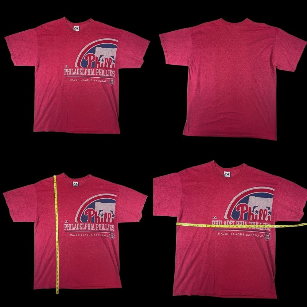 Majestic Philadelphia Phillies T Shirt Men XL MLB Baseball Athletic Wear DadCore